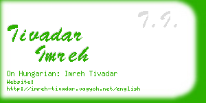 tivadar imreh business card